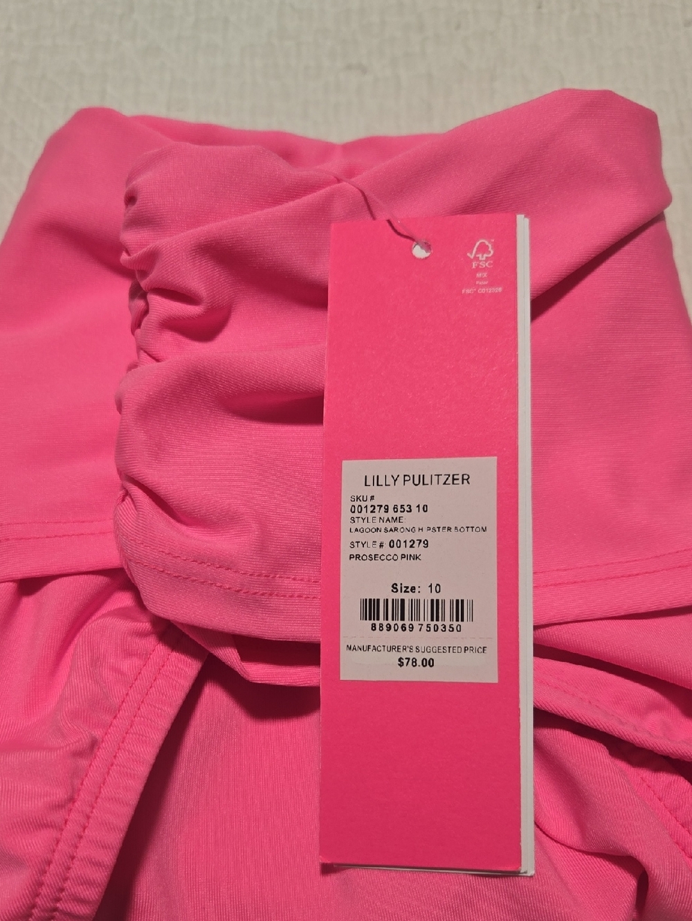 Lilly Pulitzer Leven Top And Lagoon Sarong Hipster Bottom - Picture 13 of 16